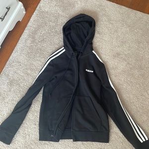 Black adidas zip up hoodie jacket